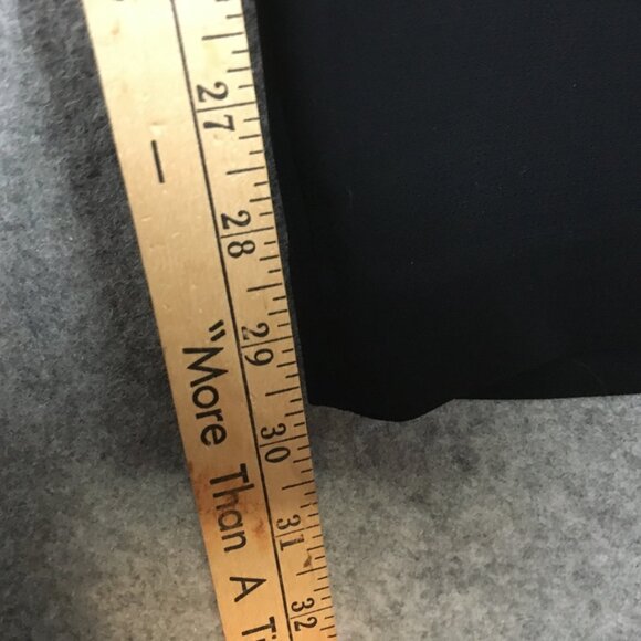 Talbots Dress Pants 18 High Rise Straight Wide Leg Solid Black Side Zip Career - Picture 9 of 15